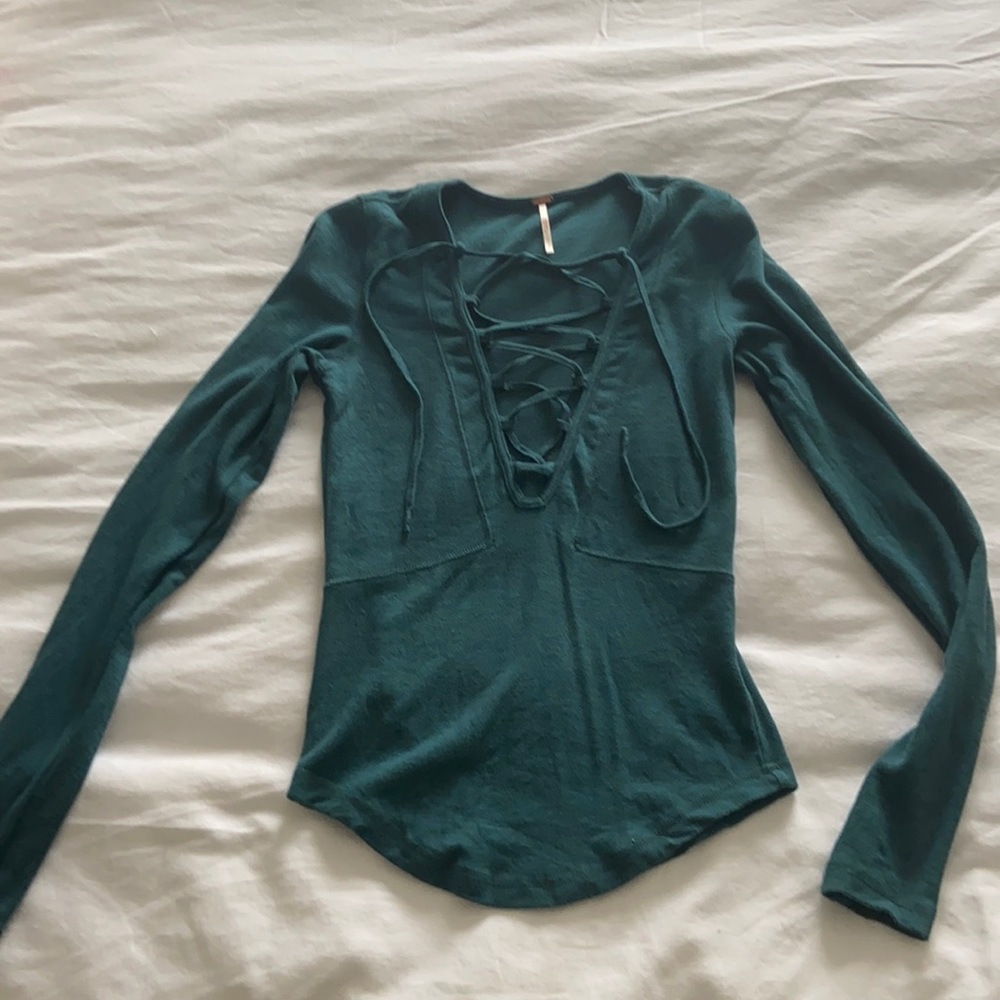 Free People tie-up blouse